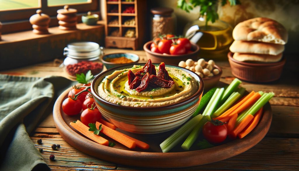 Przepis na hummus z suszonymi pomidorami